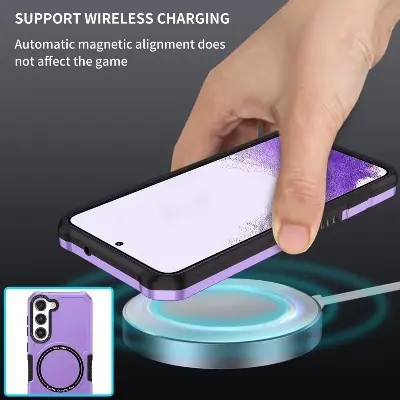 Picture of For Samsung Magsafe Case-Luxury Shockproof For Magnetic Case For Galaxy S23/S23 Plus/S23Ultra Magnetic Magsafe Anti -Fall Foreign Trade Case/Cover