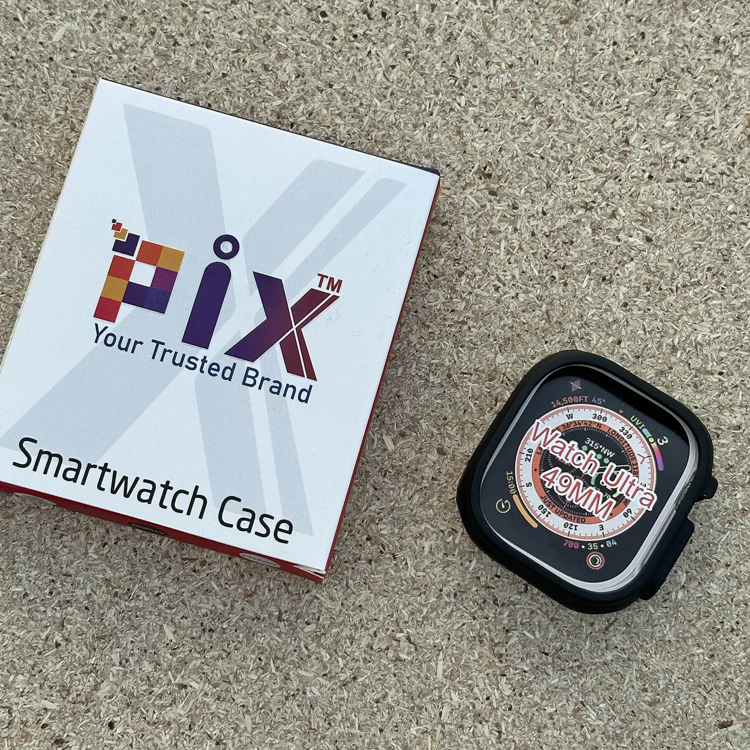 Picture of Pix Apple Watch Protective Back Side Case-44mm/45mm/49mm (Optional ) soft tpu Semi-Pack Apple Watch Protective Bumper Case-Tpu Half Pack Apple Watch Protective Case