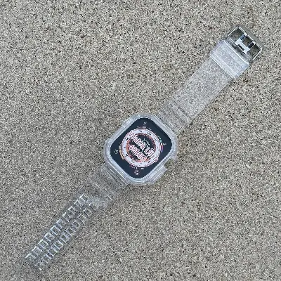 Picture of Pix Apple Watch Case + Strap integrated 49mm Strap for 8th Generation Colorful Transparent Case Belt - 49mm TPU Apple Watch Protective Case and Strap