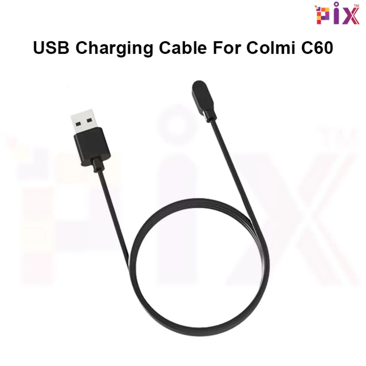 Picture of Pix Colmi C60 Smart Watch Magnetic Charging Cable-High Quality USB Charger 2 pin Cable-USB Charging Cable Dock Bracelet Charger for Colmi C60 Portable Smart Watch