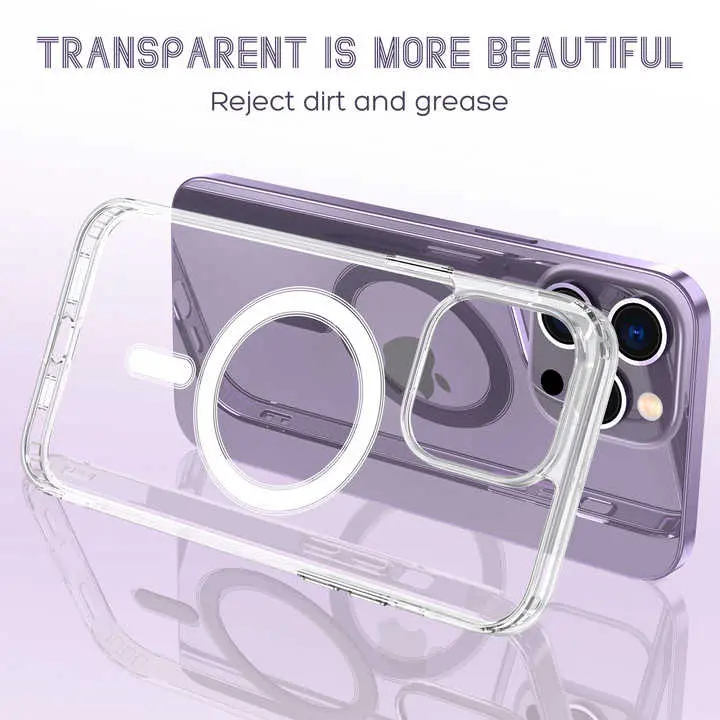 Picture of For Apple iPhone 15/15Pro/15 Pro Max/15 Plus Magsafe Clear Case - New Premium Quality Magnetic Magsafes Wireless Charging Transparent Clear Phone Case For iPhone 15/15Pro/15 Pro Max/15 Plus