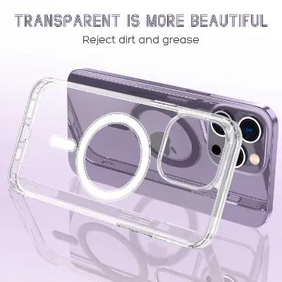 Picture of For Apple iPhone 15/15Pro/15 Pro Max/15 Plus Magsafe Clear Case - New Premium Quality Magnetic Magsafes Wireless Charging Transparent Clear Phone Case For iPhone 15/15Pro/15 Pro Max/15 Plus