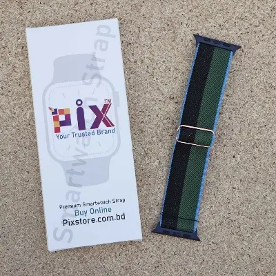 Picture of Pix Apple Watch Elastic Nylon Strap- Nylon Buckle Elastic Strap For 49mm/45mm/44mm/42mm Bracelet Watch Strap Series 8 7 5 6 5 4 Multicolor Strap-Adjustable Elastic Nylon Buckle Apple Watch Strap
