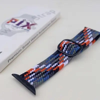 Picture of Pix Apple Watch Elastic Nylon Strap- Nylon Buckle Elastic Strap For 49mm/45mm/44mm/42mm Bracelet Watch Strap Series 8 7 5 6 5 4 Multicolor Strap-Adjustable Elastic Nylon Buckle Apple Watch Strap