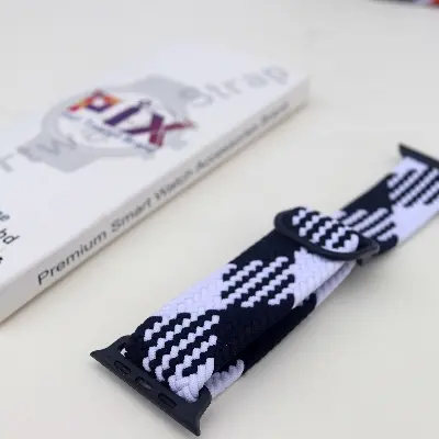 Picture of Pix Apple Watch Elastic Nylon Strap- Nylon Buckle Elastic Strap For 49mm/45mm/44mm/42mm Bracelet Watch Strap Series 8 7 5 6 5 4 Multicolor Strap-Adjustable Elastic Nylon Buckle Apple Watch Strap