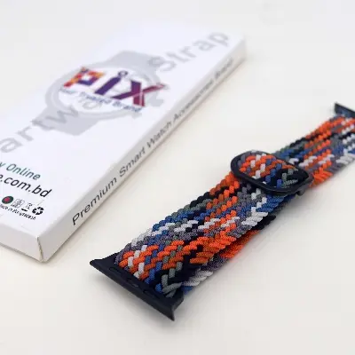 Picture of Pix Apple Watch Elastic Nylon Strap- Nylon Buckle Elastic Strap For 49mm/45mm/44mm/42mm Bracelet Watch Strap Series 8 7 5 6 5 4 Multicolor Strap-Adjustable Elastic Nylon Buckle Apple Watch Strap