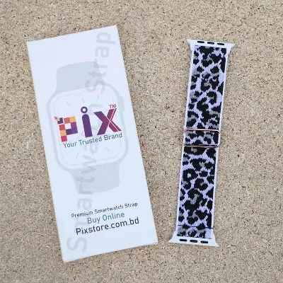 Picture of Pix Apple Watch Elastic Nylon Strap- Nylon Buckle Elastic Strap For 49mm/45mm/44mm/42mm Bracelet Watch Strap Series 8 7 5 6 5 4 Multicolor Strap-Adjustable Elastic Nylon Buckle Apple Watch Strap