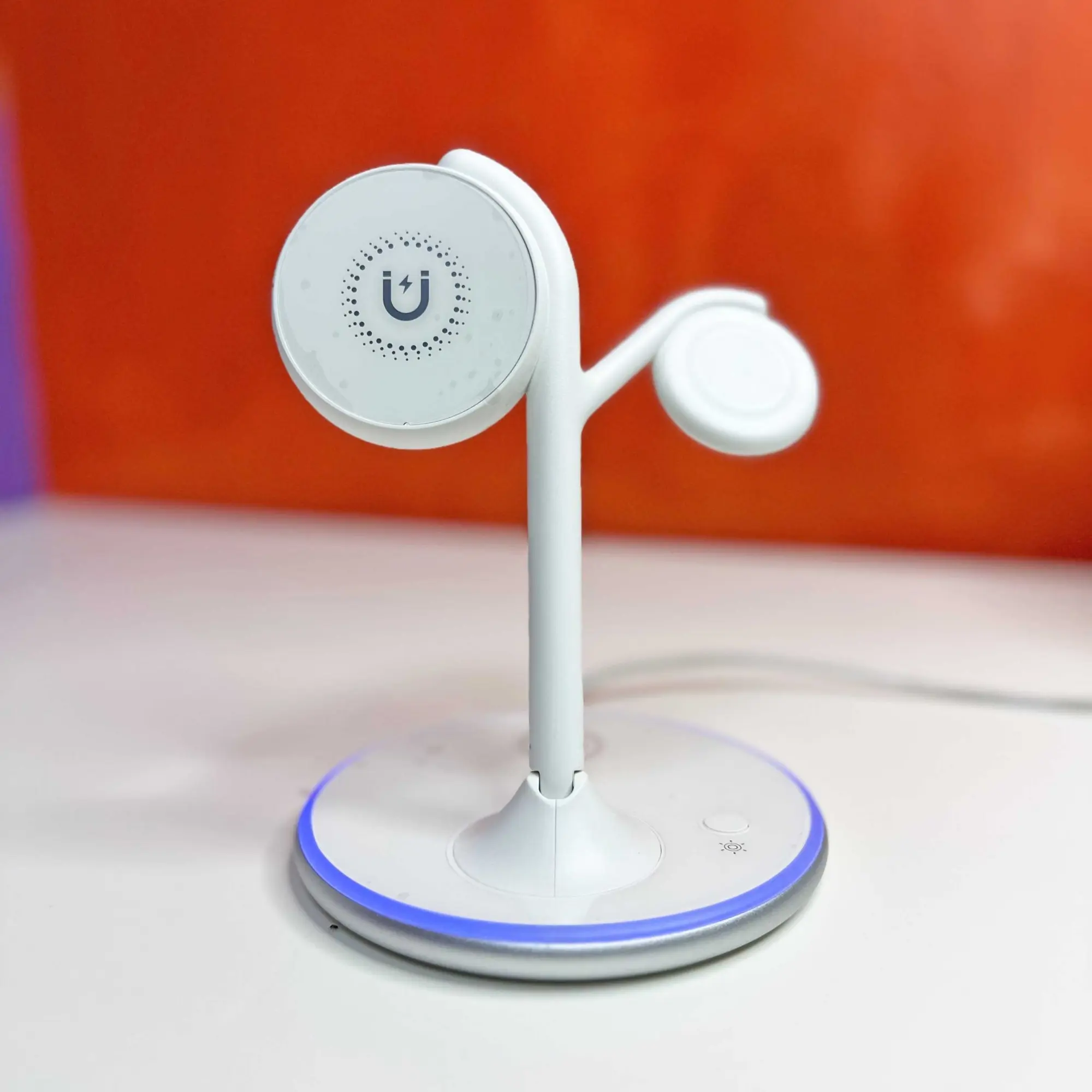 Picture of Pix X516 Magnetic Wireless Charger ( Alloy Foldable )-3 in 1 Magnetic 15W Fast Charging  Stand for iPhone/Samsung/Oneplus/Pixel etc Type-C Holder for iPhone Watches Airpods