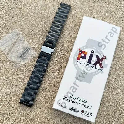 Picture of Pix Universal 20mm Watch Acrylic Strap/Band-20mm Watch Smart Acrylic Premium Band for Unisex-20mm Replacement Watch Band Steel Loop Mesh Metal Loop Strap for Samsung ,Amazfit, Xiaomi Watch ETC