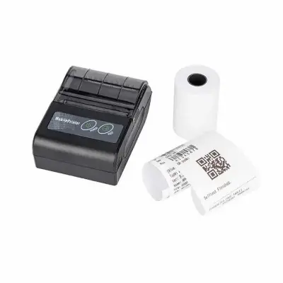 Picture of Pix Portable Pos Mini Printer 58mm MTP 2 Pos Printer Thermal Receipt Printer 2inch USB Bluetooth Support ESC POS Print Command Compatible with Android/iOS/Windows for Shops, Small Business, Restaurant