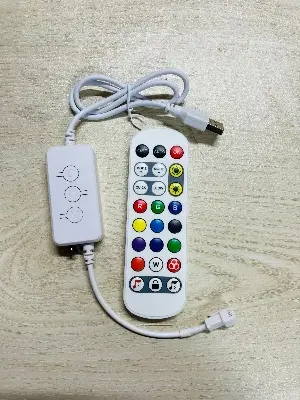 Picture of Pix Programmable RGB 5050 2812IC LED Lights 60LED/144 Led/M 1LED/Cut Colorful LED Strip Lights -5M USB 5V Bluetooth APP Music Function Control Lamp With Remote RGB Light App Control Addressable SPI Mini Pixel LED Controller for Dream Colorful Strip