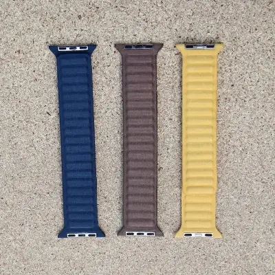 Picture of Pix Apple Watch Magnetic Nylon Strap Belt - Adjustable Magnetic Nylon Loop Strap for Apple Watch 42/44/45/49mm-Double Side Same Color High Quality Magnetic Strap