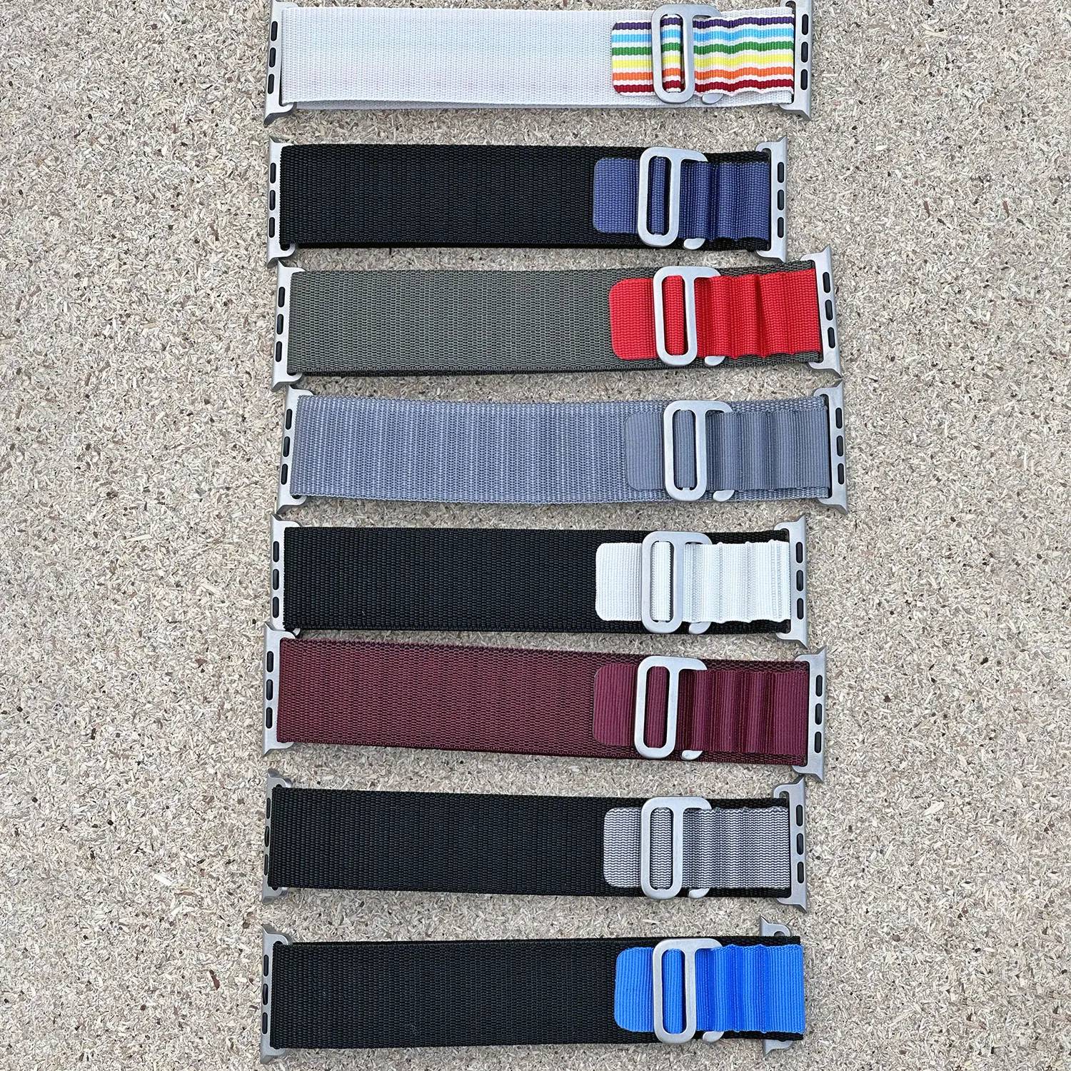 Picture of Metal Alpine Nylon Strap Band for KD99 ,HW8, DT8, S8 Max,T800, W68, TW8,HW8,Watch 8 Ultra, GS8 Ultra, N8, ZD8, Ultra Watch Series 8 Ultra Smart Watch Trail Metal Hook Loop Strap 42mm/44mm/45mm/49mm