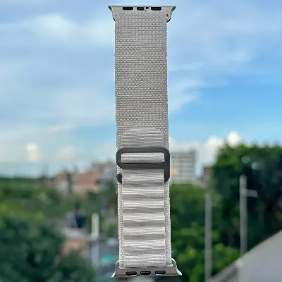 Picture of Metal Alpine Nylon Strap Band for KD99 ,HW8, DT8, S8 Max,T800, W68, TW8,HW8,Watch 8 Ultra, GS8 Ultra, N8, ZD8, Ultra Watch Series 8 Ultra Smart Watch Trail Metal Hook Loop Strap 42mm/44mm/45mm/49mm