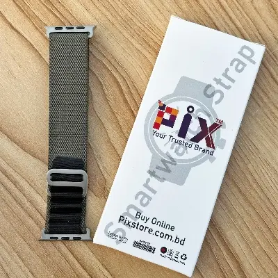 Picture of Metal Alpine Nylon Strap Band for KD99 ,HW8, DT8, S8 Max,T800, W68, TW8,HW8,Watch 8 Ultra, GS8 Ultra, N8, ZD8, Ultra Watch Series 8 Ultra Smart Watch Trail Metal Hook Loop Strap 42mm/44mm/45mm/49mm