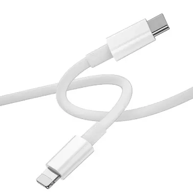 Picture of YouPin Data Cable Wi-C008 C-L 30W max White- Wiwu Wi-C008 Type-C To Lighting 30W YouPin Data Charging Cable 1.2m- White
