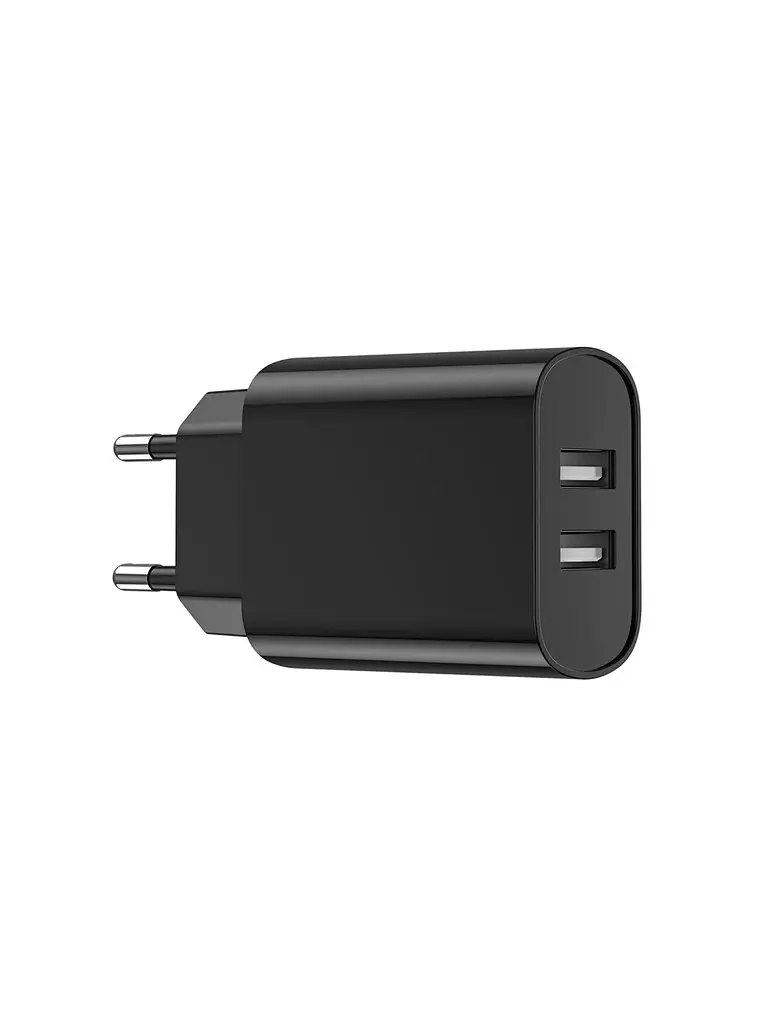 Picture of WIWU Wi-U003 Dual USB Charger with 3 in 1 USB Charging Data Cable Set, EU Plug-Wiwu High Quality Fast Charger Dual USB charger with 3 in 1 cable for Mobile Phone