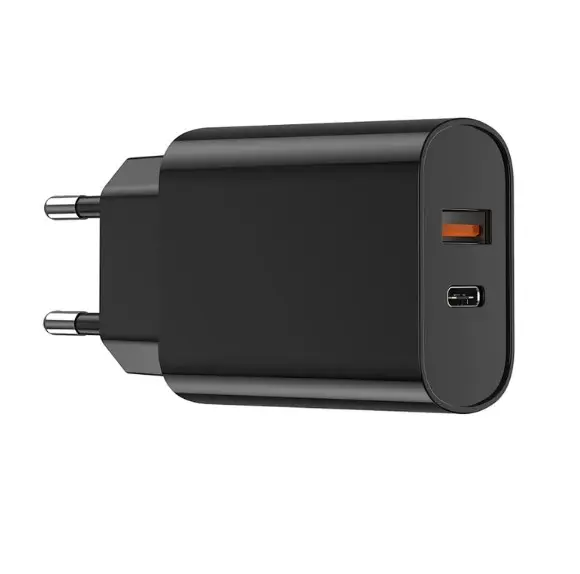 Picture of WiWU 20W PD+QC USB Type C Charger with Cable Set-WiWU Wi-U002 High Quality 20W PD+QC USB Type C Charger Fast Charging Charger Wall Charger With EU Plug for iPhone Android