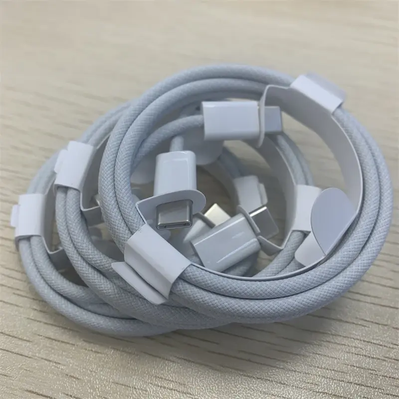 Picture of Pix 60W Nylon Braid Double Type-C PD Fast Charger Cable-1m 60W Nylon Braid USB Type C to Type C Fast Charger Cable For Apple iPhone 15 Pro Max MacBook iPad pro12 Samsung S23 S22