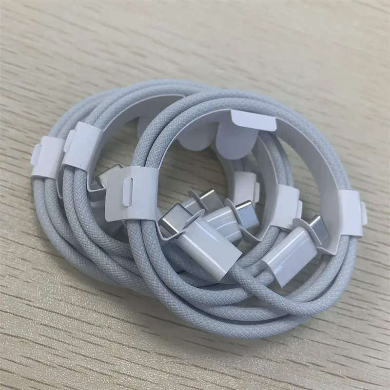 Picture of Pix 60W Nylon Braid Double Type-C PD Fast Charger Cable-1m 60W Nylon Braid USB Type C to Type C Fast Charger Cable For Apple iPhone 15 Pro Max MacBook iPad pro12 Samsung S23 S22