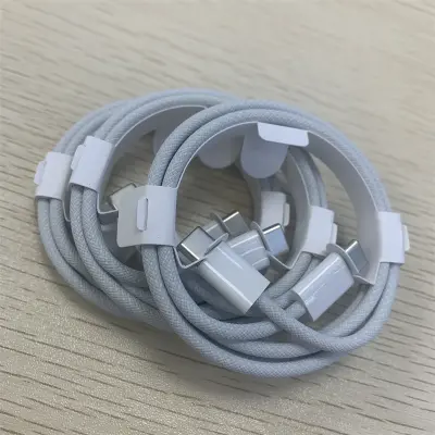 Picture of Pix 60W Nylon Braid Double Type-C PD Fast Charger Cable-1m 60W Nylon Braid USB Type C to Type C Fast Charger Cable For Apple iPhone 15 Pro Max MacBook iPad pro12 Samsung S23 S22