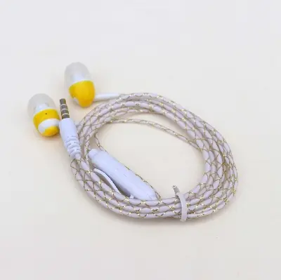 Picture of New Earphone Set- 3.5mm Super Bass In-Ear Earphone Fluorescent Sports Headset-New Headset Wire-Controlled With Mic-Fashionable In-Ear Braided Cord Wired Earplugs