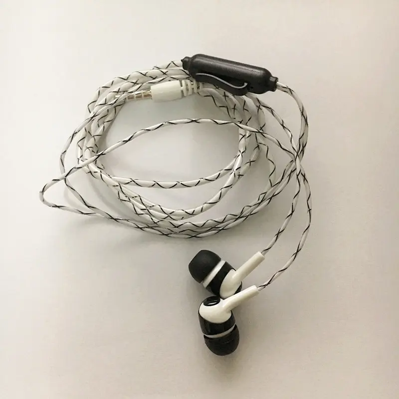 Picture of New Earphone Set- 3.5mm Super Bass In-Ear Earphone Fluorescent Sports Headset-New Headset Wire-Controlled With Mic-Fashionable In-Ear Braided Cord Wired Earplugs
