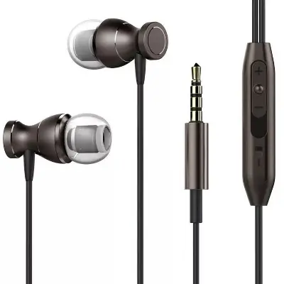 Picture of Magnetic Earphones with Mic Buds- 3.5mm Magnetic Super Bass In-Ear Earphone-In-Ear Magnet Earphones, Volume Adjustment Earphones With Mic, Suitable For Universal For Android Phones
