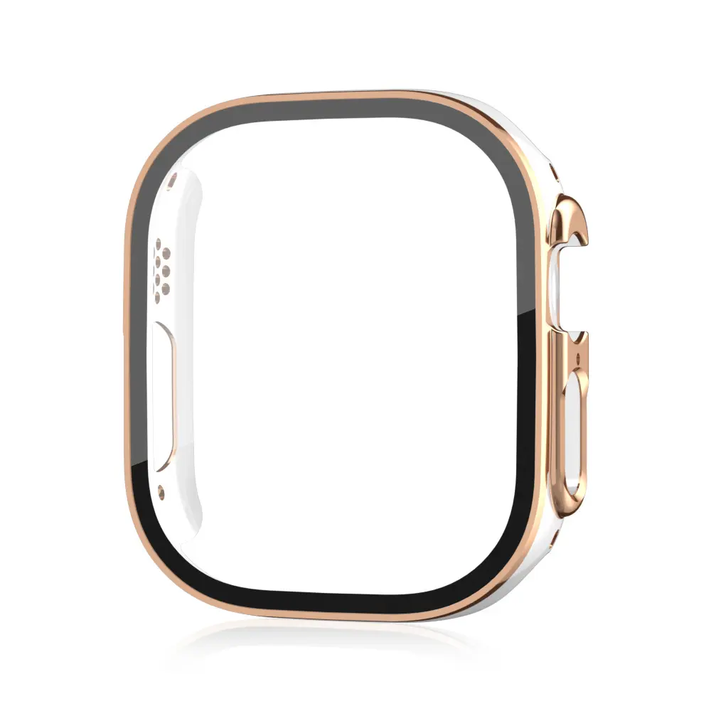 Picture of Pix Apple Watch 49mm Dual Color Protector Case- Dual Color Tempered Glass Screen Protector + Watch Case For Apple Watch Series 8- 49mm-Primium Quality Two -Color PC+ Tempered Film Protection Case