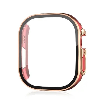 Picture of Pix Apple Watch 49mm Dual Color Protector Case- Dual Color Tempered Glass Screen Protector + Watch Case For Apple Watch Series 8- 49mm-Primium Quality Two -Color PC+ Tempered Film Protection Case