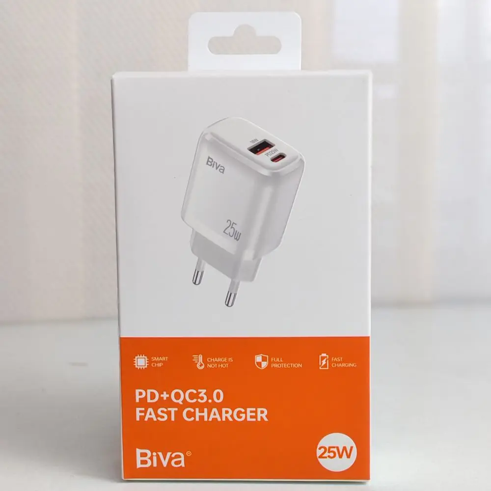 Picture of Biva 25w PD+QC3.0 Fast Charger For Mobile, Tablets, Power Banks and other PD-enabled gadgets, Mobile charger