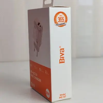 Picture of Biva 25w PD+QC3.0 Fast Charger For Mobile, Tablets, Power Banks and other PD-enabled gadgets, Mobile charger