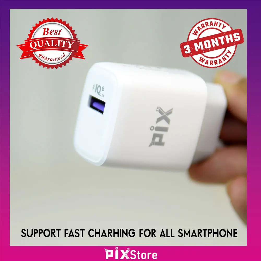 Picture of PIX 33W Charger with Type C Cable for Xiaomi, Realme, Oppo, Vivo, Samsung Android Smartphone with 3 month warranty
