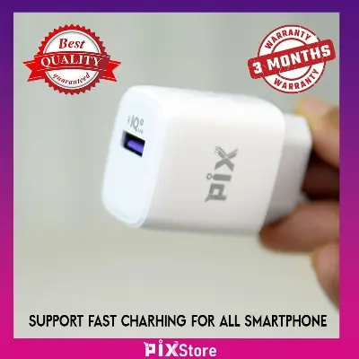 Picture of PIX 33W Charger with Type C Cable for Xiaomi, Realme, Oppo, Vivo, Samsung Android Smartphone with 3 month warranty