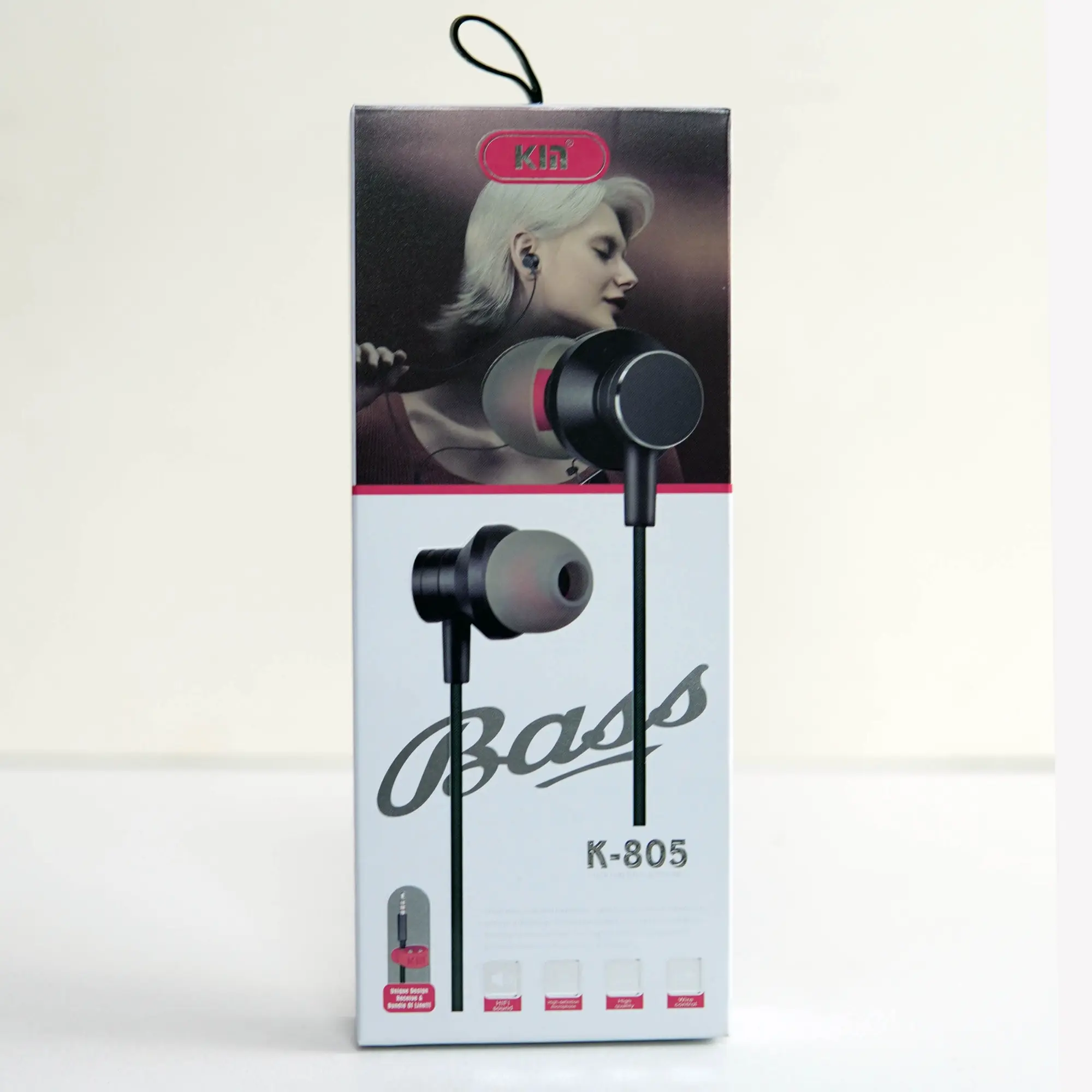 Picture of Pix KIN K-805 Earphone- K805 with 3.5mm Plug For Listening To Music and Calling Super Bass Earphone with Microphone