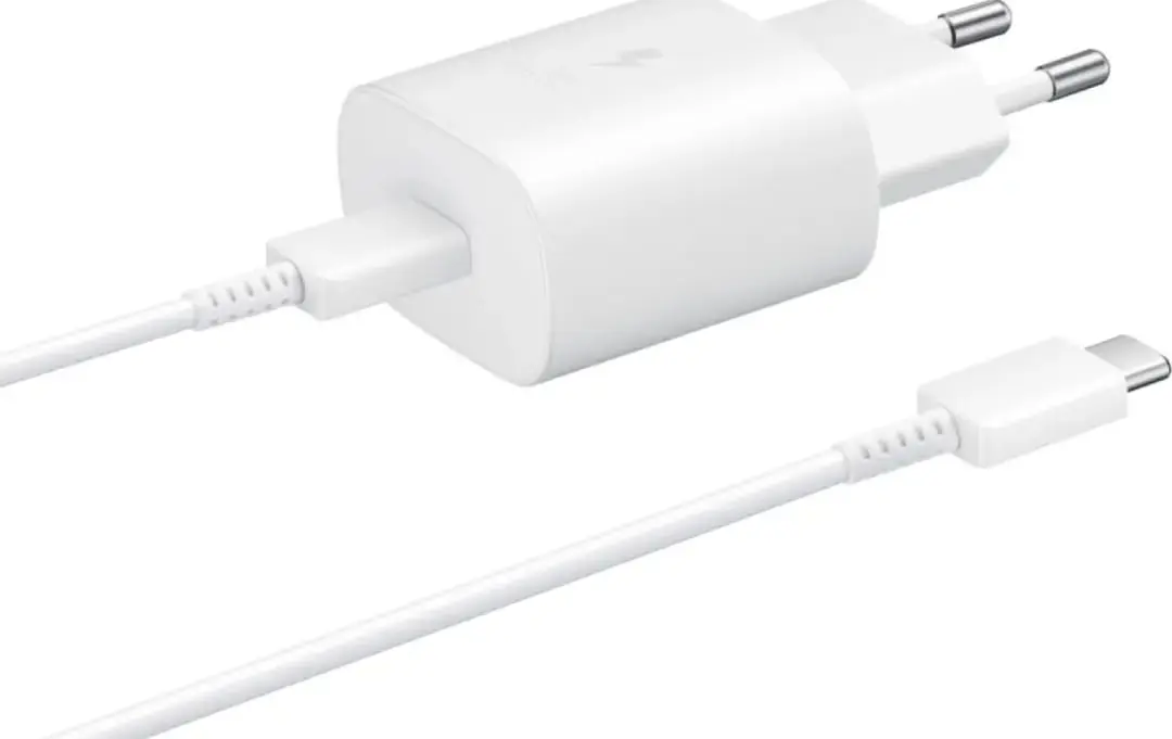 Picture of For Samsung 25W 3A USB-C Power Adapter with Cable- Samsung 25W Watt 2Pin EU Plug Fast Charging Power Adapter With Type-C to Type-C Cable- Samsung PD Charger Usb Type C Fast Charger