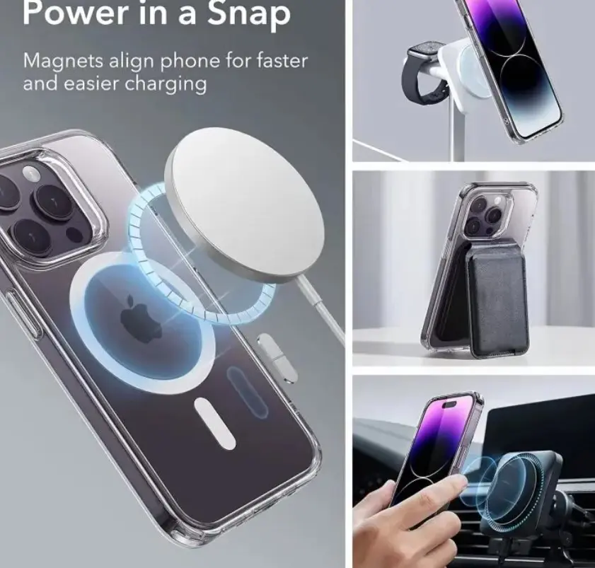 Picture of For Apple iPhone Clear Magsafe For 16/16 Pro/16 Pro Max/16 Plus- Premium Quality Magnetic Magsafes Wireless Charging Transparent Clear Phone Case For 16/16 Pro/16 Pro Max/16 Plus