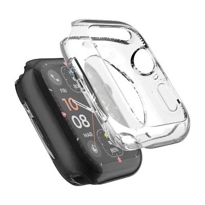 Picture of Pix Apple Watch 42/44/45mm Soft Protective Case- Apple Watch Series 8 7 6 5 4 45mm 44mm 42mm Back Side Case- Half Pack Hollow Silicone Protective Case For 42/44/45mm Smart Watch Case