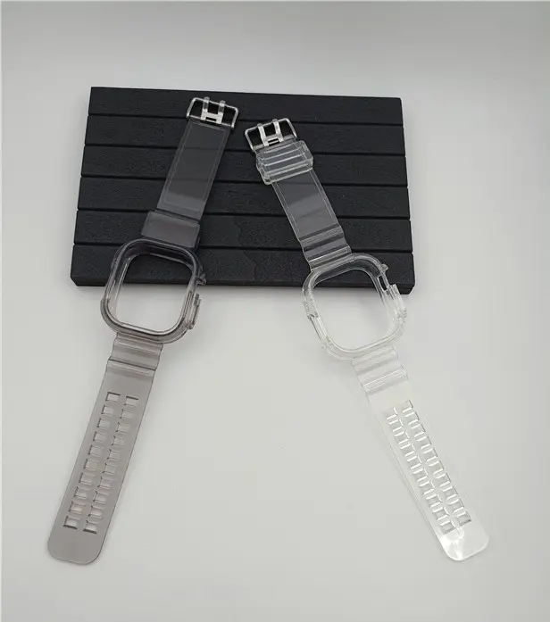 Picture of Pix Apple Watch Case + Strap integrated 49mm Strap for 8th Generation Colorful Transparent Case Belt - 49mm TPU Apple Watch Protective Case and Strap