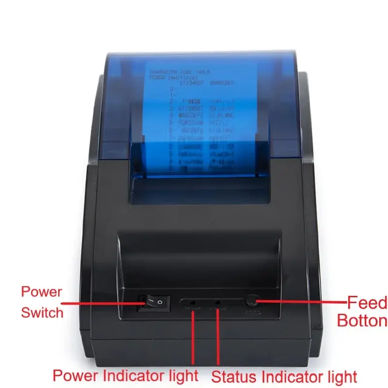 Picture of Pix 58D Desktop Pos Printer - Bluetooth and USB Thermal Pos Printer 58mm support cash drawer
