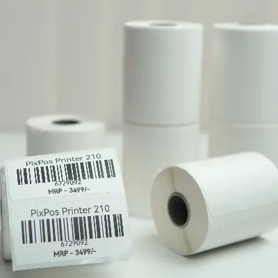Picture of Pix 50mm*25mm Barcode Label Sticker Paper Roll- Thermal Barcode Sticker Roll For Mini Lable Printer