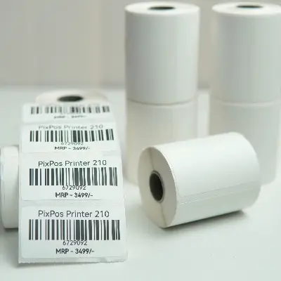 Picture of Pix 50mm*25mm Barcode Label Sticker Paper Roll- Thermal Barcode Sticker Roll For Mini Lable Printer