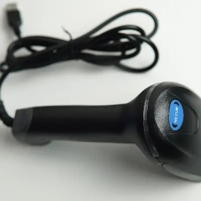Picture of Pix 2D QR Code Scanner and reader - NETUM F19 2D Wired Laser Barcode Scanner - Barcode Scanner Wired Handheld 1D+2D QR Code Reader Auto Scanning POS Scan for Inventory Support Scanning from Computer POS Laptop
