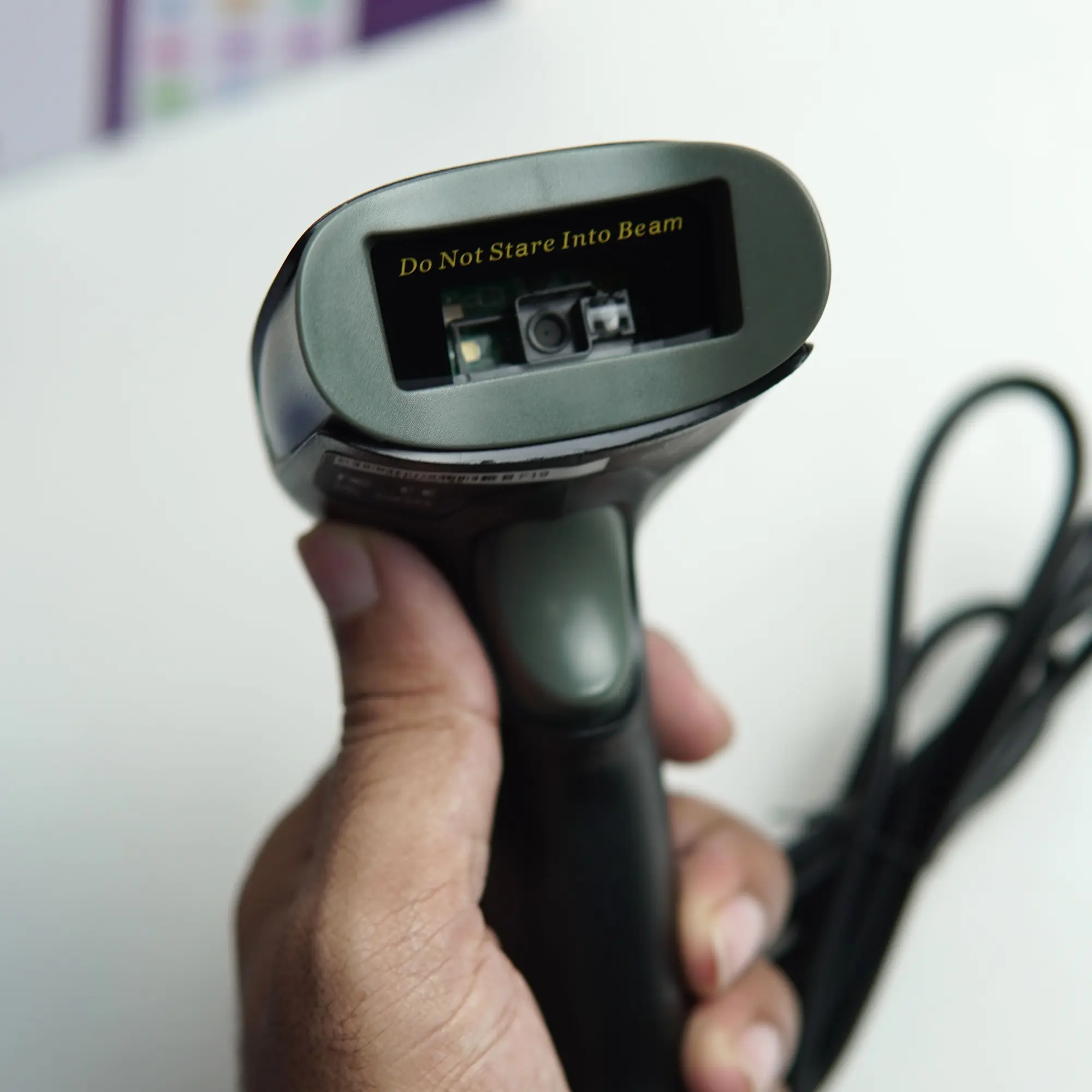 Picture of Pix 2D QR Code Scanner and reader - NETUM F19 2D Wired Laser Barcode Scanner - Barcode Scanner Wired Handheld 1D+2D QR Code Reader Auto Scanning POS Scan for Inventory Support Scanning from Computer POS Laptop