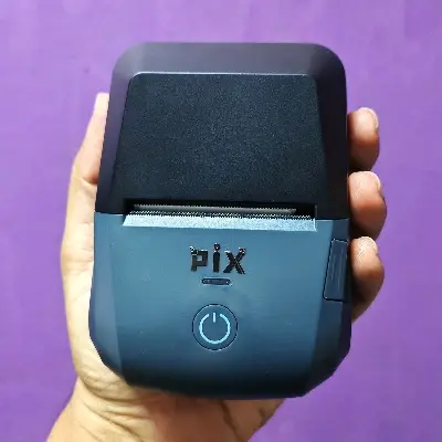Picture of PixPos v2.5 Multifunction Pos and Label Sticker Printer - Mini Pos Printer 2 in 1 Thermal Inkless Mini Printer Support Android, iPhone, and PC