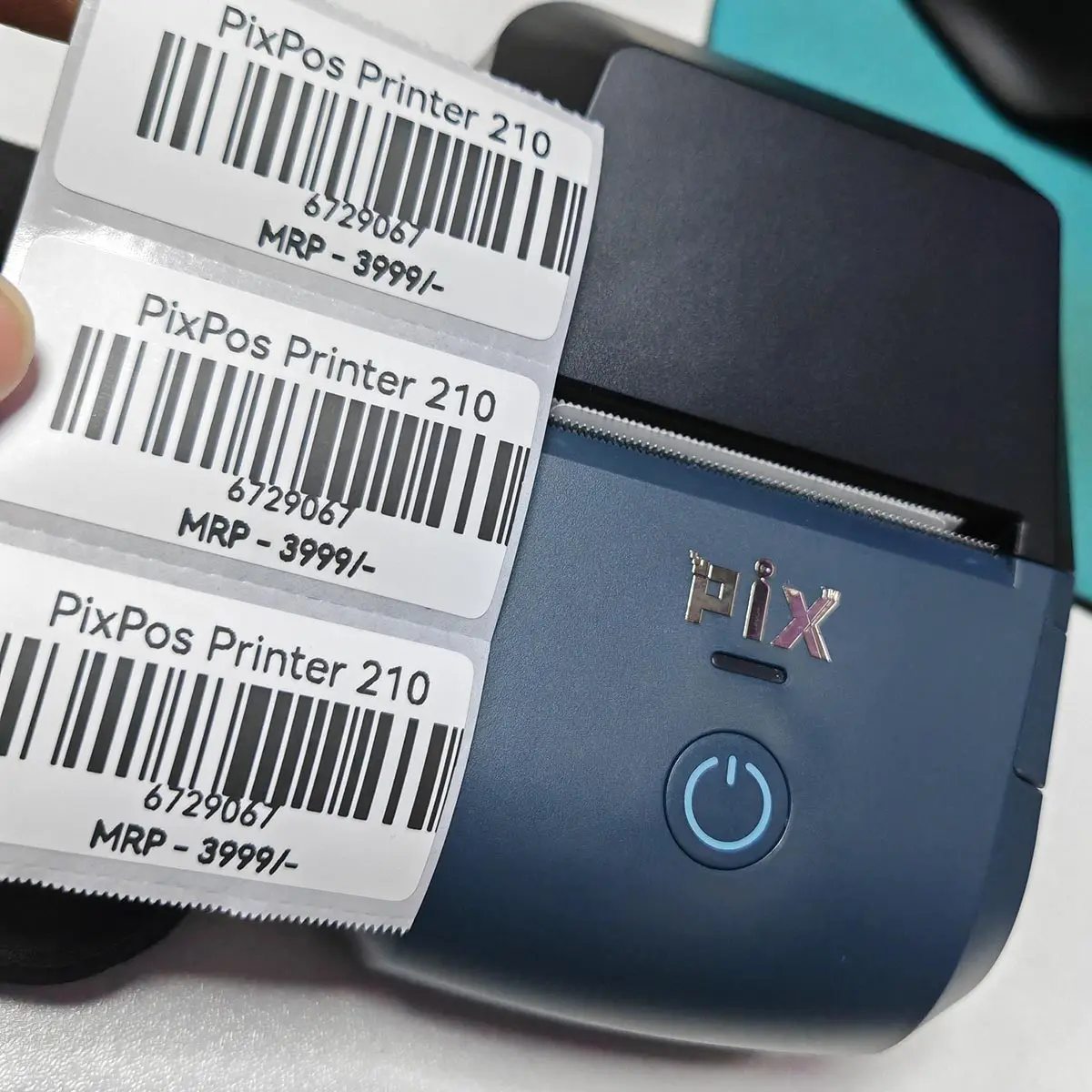 Picture of PixPos v2.5 Multifunction Pos and Label Sticker Printer - Mini Pos Printer 2 in 1 Thermal Inkless Mini Printer Support Android, iPhone, and PC