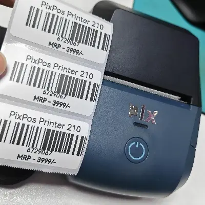 Picture of PixPos v2.5 Multifunction Pos and Label Sticker Printer - Mini Pos Printer 2 in 1 Thermal Inkless Mini Printer Support Android, iPhone, and PC