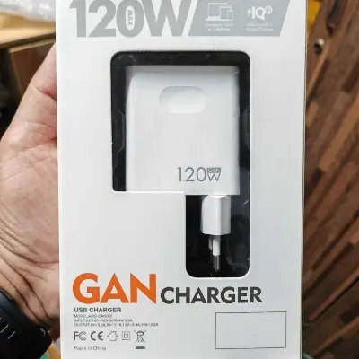 Picture of Pix 120w Gan Super Fast Charger Dual Port Type B and Type C Support Smartphone, Laptop, Drone etc