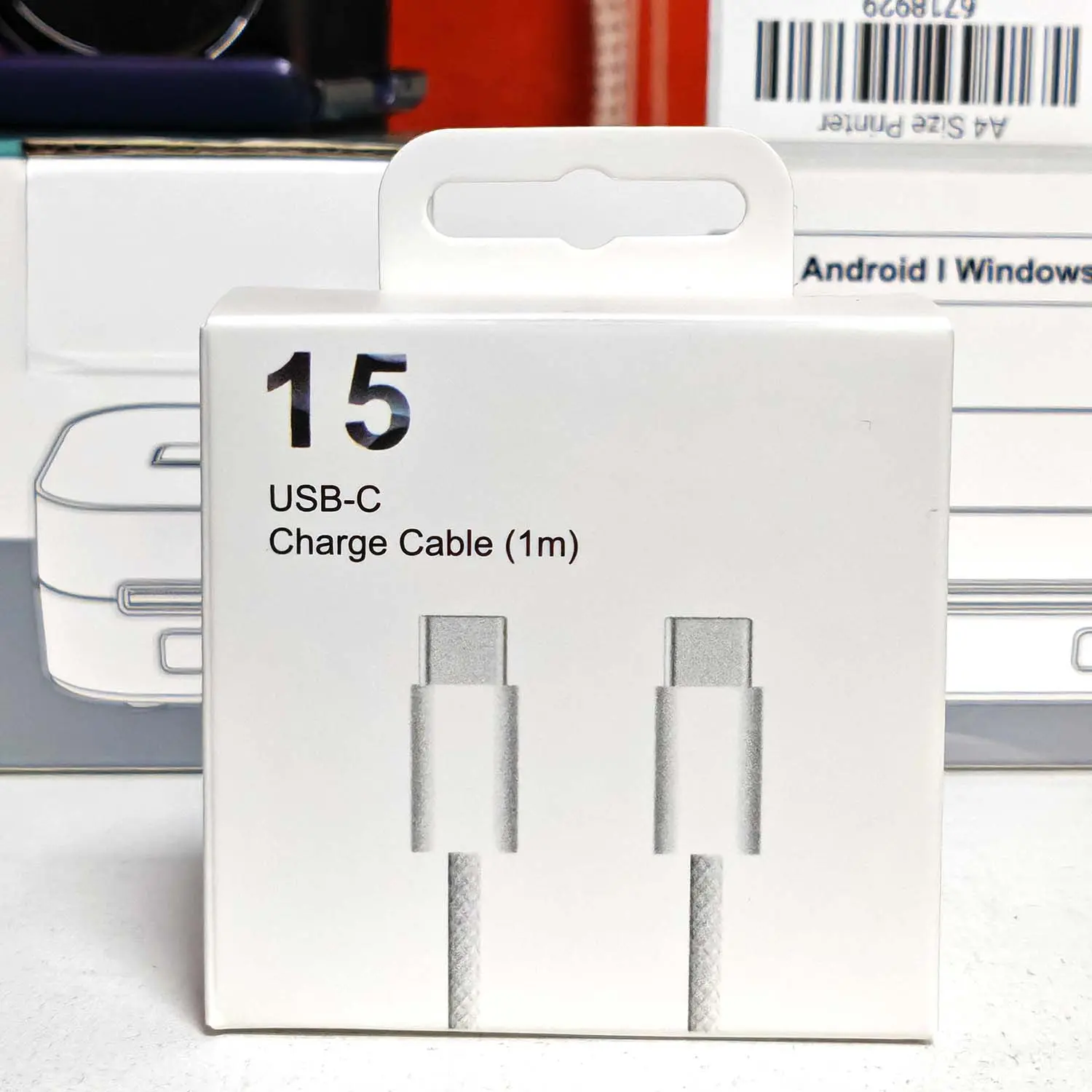 Picture of High Quality 60w Type c to Type c Nylon Oven Data Cable 1 Meter