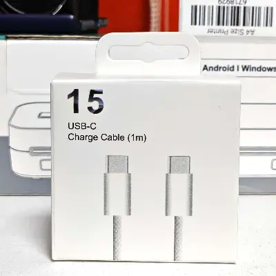 Picture of High Quality 60w Type c to Type c Nylon Oven Data Cable 1 Meter